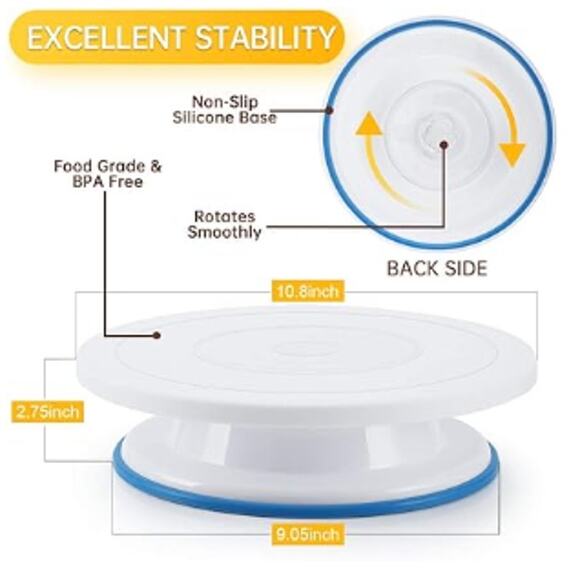 85PCs Cake Decorating Kit for Beginner with Turntable, Icing Tips & Guide - Picture 4 of 8